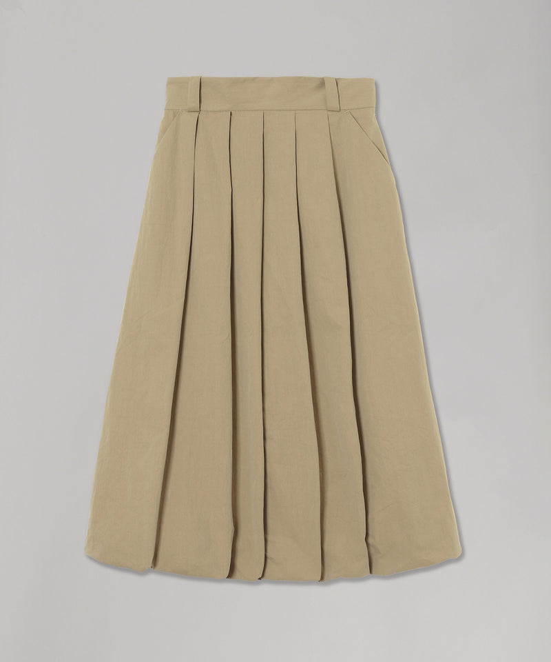 Baloon Pleats Belted Skirt-Forget-me-nots-Forget-me-nots Online Store