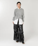 Drawstring Knit Top-Forget-me-nots-Forget-me-nots Online Store
