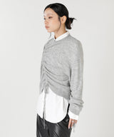 Drawstring Knit Top-Forget-me-nots-Forget-me-nots Online Store