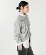 Drawstring Knit Top-Forget-me-nots-Forget-me-nots Online Store