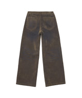 Flocked Denim Pants-Forget-me-nots-Forget-me-nots Online Store