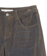 Flocked Denim Pants-Forget-me-nots-Forget-me-nots Online Store
