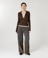 Flocked Denim Pants-Forget-me-nots-Forget-me-nots Online Store