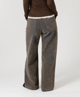 Flocked Denim Pants-Forget-me-nots-Forget-me-nots Online Store
