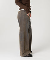 Flocked Denim Pants-Forget-me-nots-Forget-me-nots Online Store