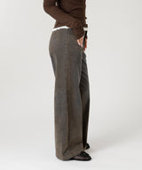 Flocked Denim Pants-Forget-me-nots-Forget-me-nots Online Store