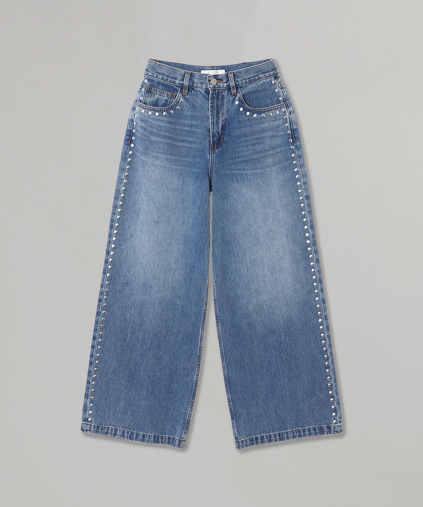 Wide Straight Denim Pants With Studs｜フォーゲットミーノッツ