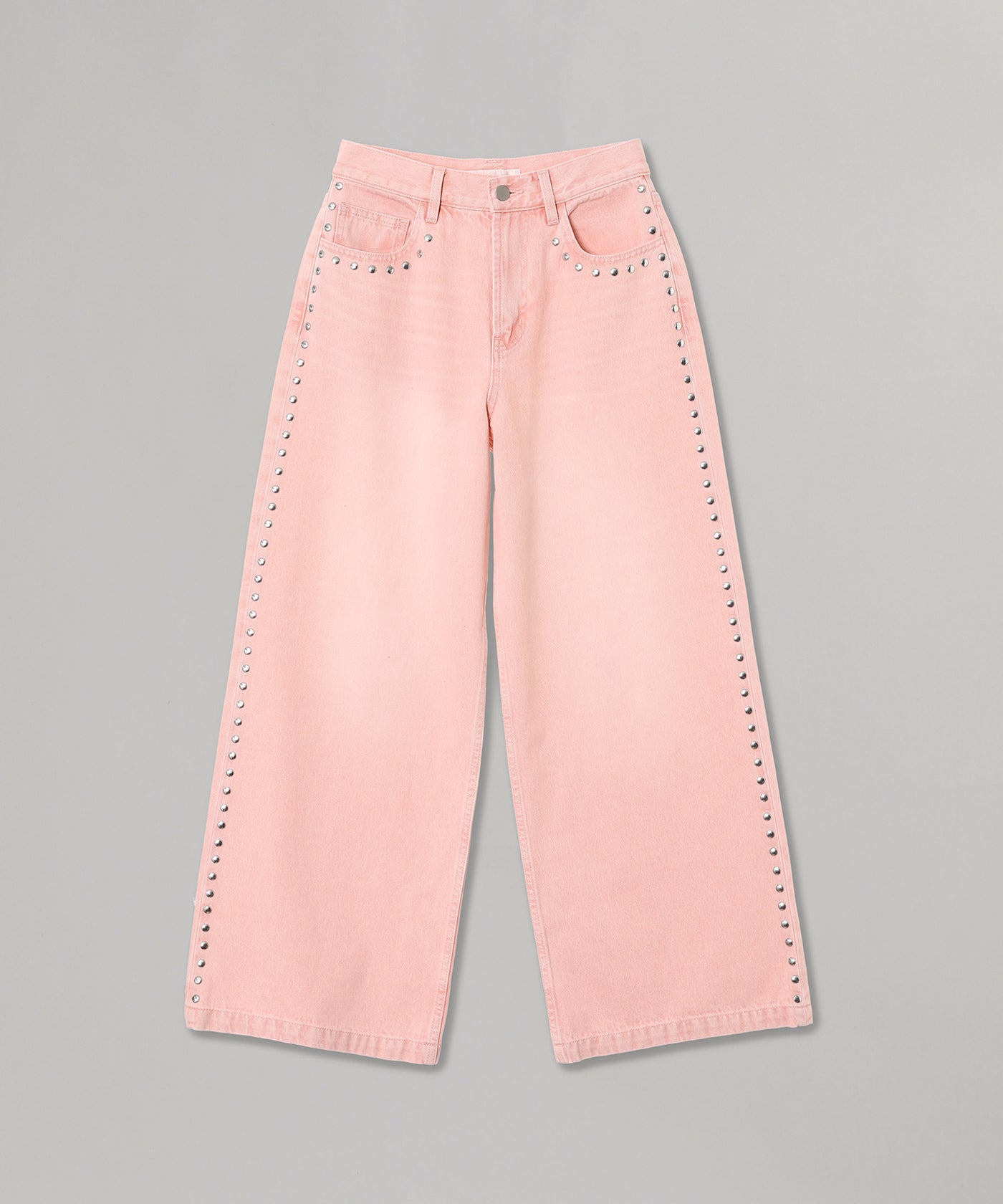Wide Straight Denim Pants With Studs｜フォーゲットミーノッツ