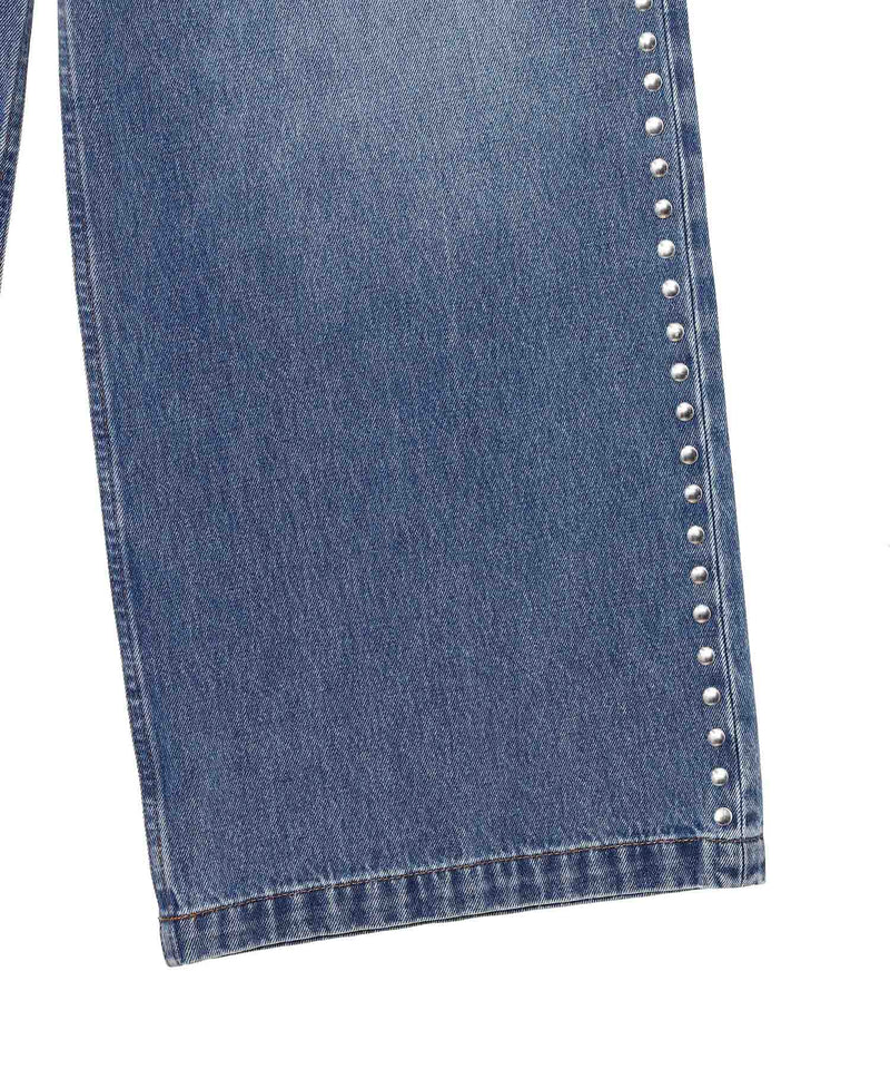 Wide Straight Denim Pants With Studs｜フォーゲットミーノッツ