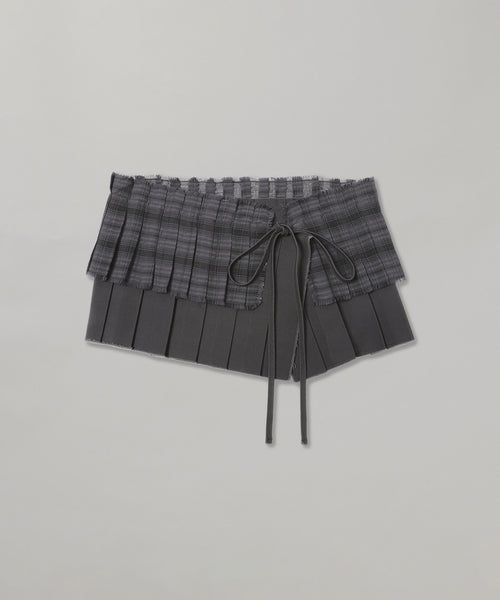 【Coming Soon】Layered Pleats Wrap Skirt-Forget-me-nots-Forget-me-nots Online Store