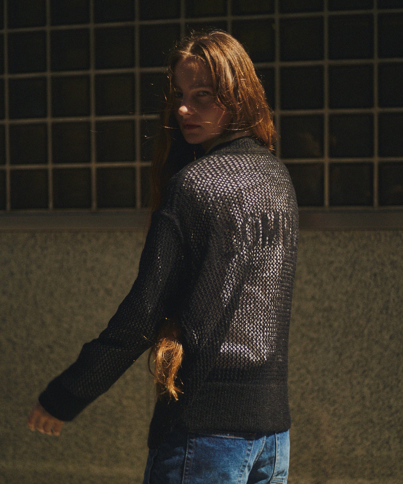 ニット セーター メッシュルーズ クルーネックニット FMN-23AW-KN-002 レディース セール】メッシュルーズ クルーネックニット FMN-23AW-KN-002
