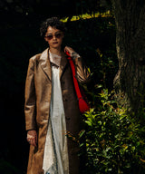 Leather Long Chester Coat-Forget-me-nots-Forget-me-nots Online Store