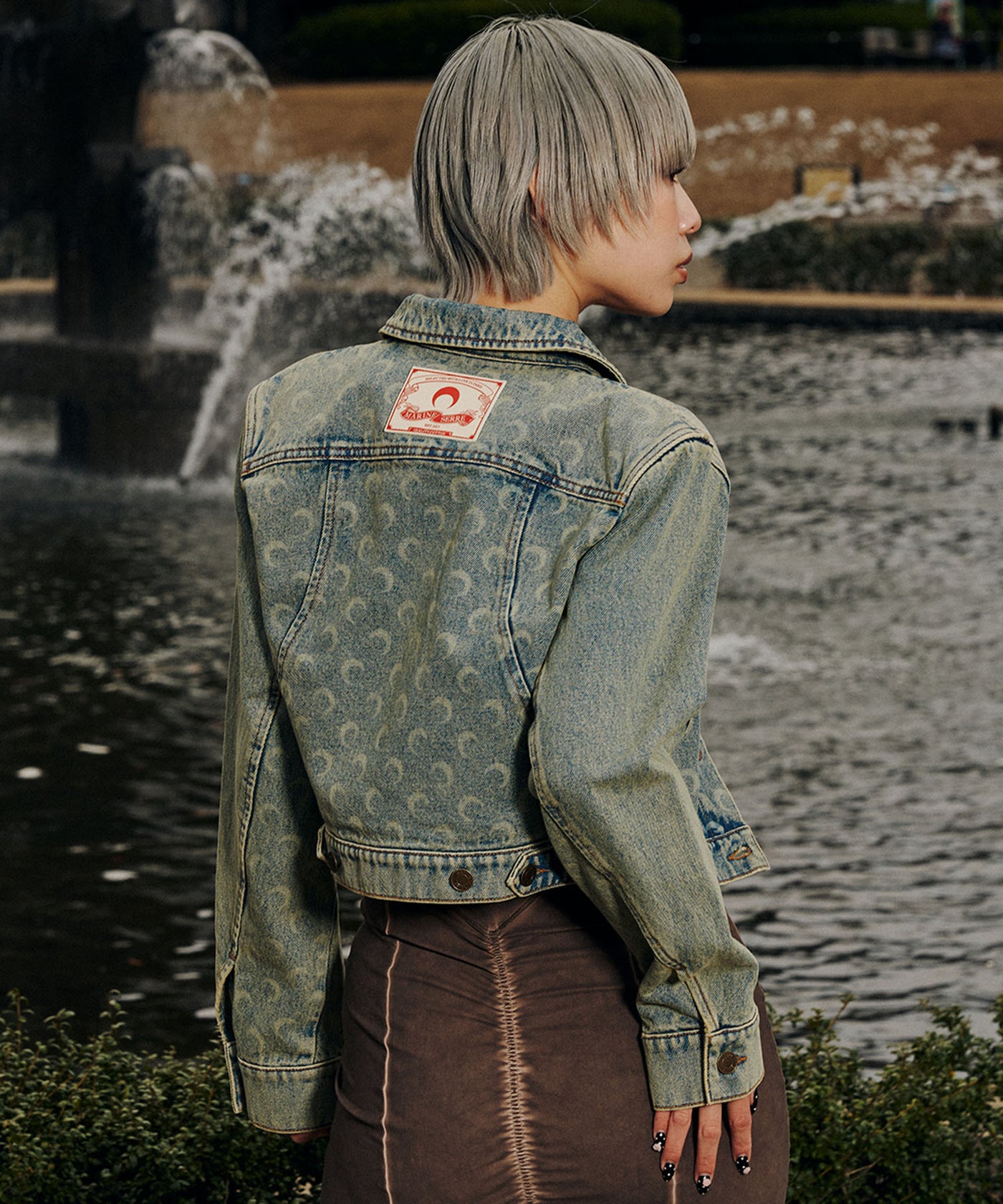 マリーン セル(Marine Serre)|Moon Laser Denim Boxy Suit マリーン セル(Marine Serre)|Moon Laser Denim Boxy Suit