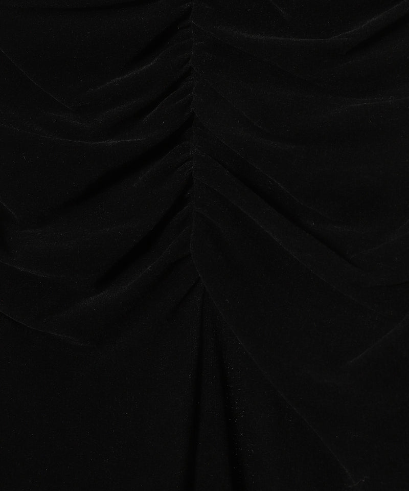 Velvet Tulle Gathered Skirt-FETICO-Forget-me-nots Online Store