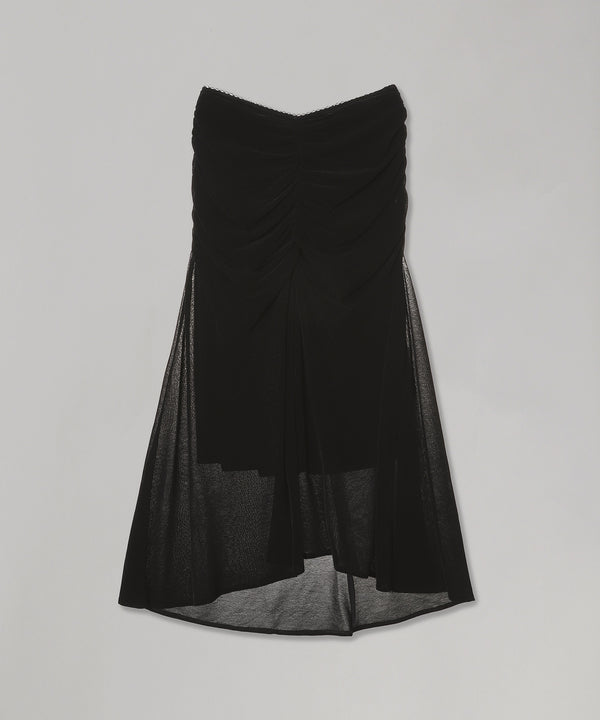 Velvet Tulle Gathered Skirt-FETICO-Forget-me-nots Online Store