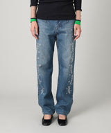 Embroidered Straight Jeans-FETICO-Forget-me-nots Online Store
