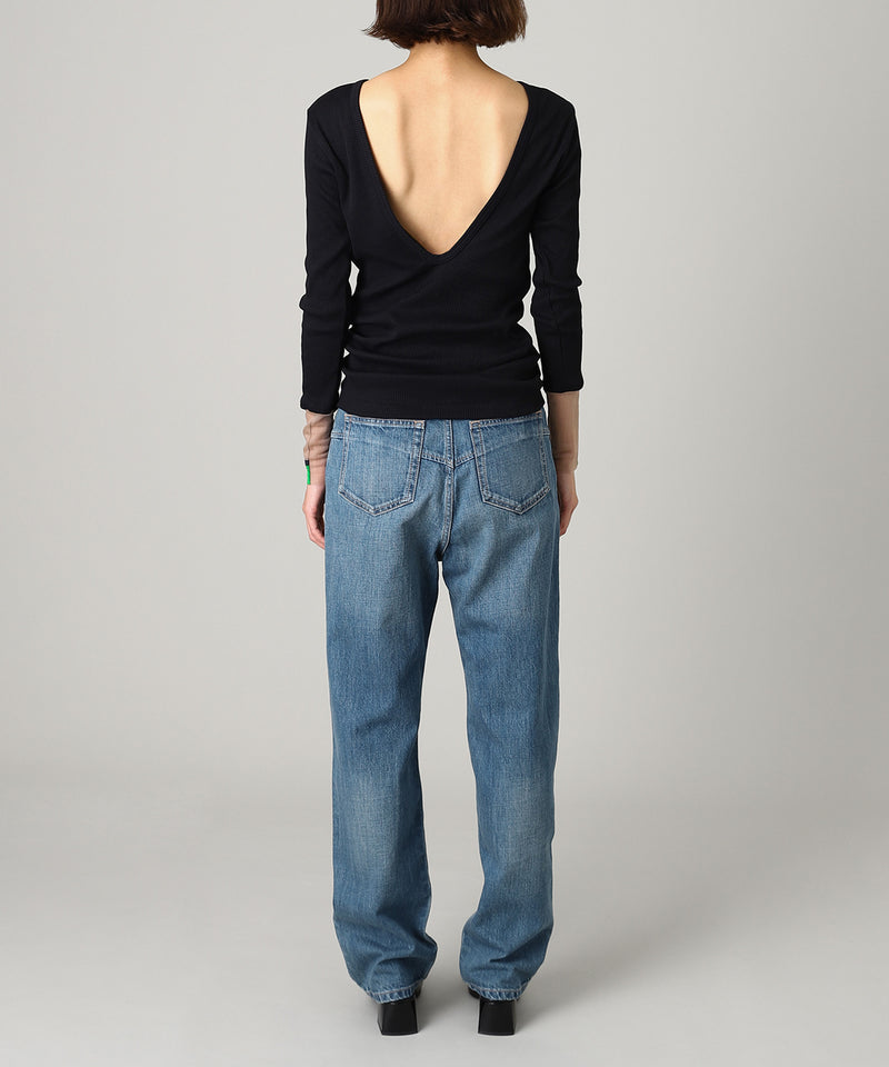Embroidered Straight Jeans-FETICO-Forget-me-nots Online Store
