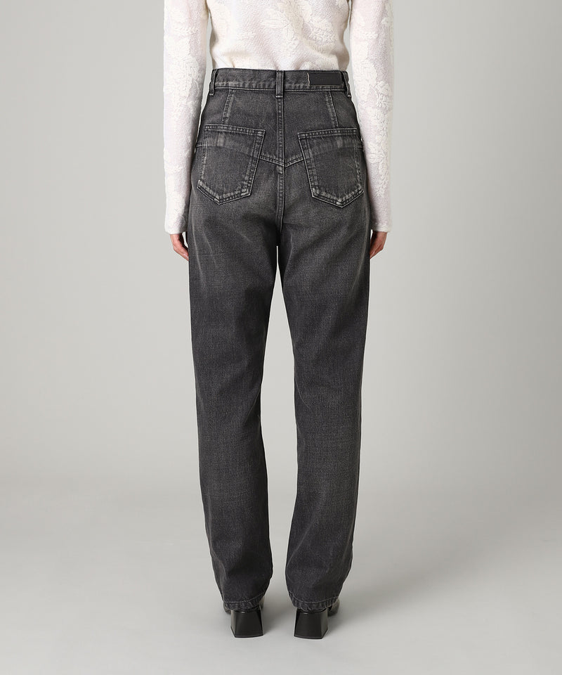 Embroidered Straight Jeans-FETICO-Forget-me-nots Online Store