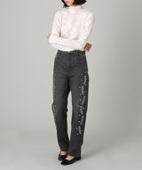 Embroidered Straight Jeans-FETICO-Forget-me-nots Online Store