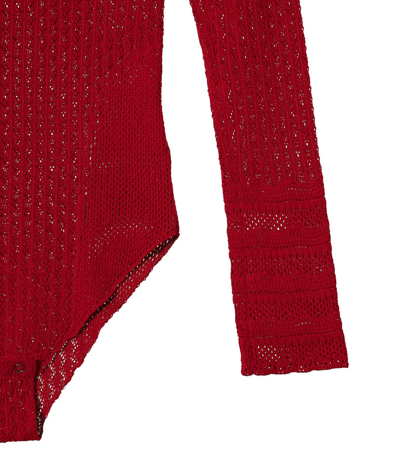 Lace-Knit Bodysuit-FETICO-Forget-me-nots Online Store