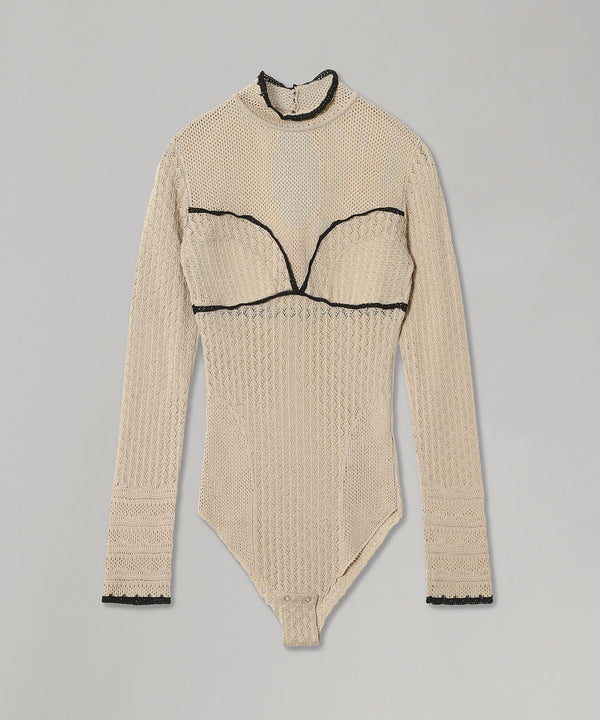 Lace-Knit Bodysuit-FETICO-Forget-me-nots Online Store