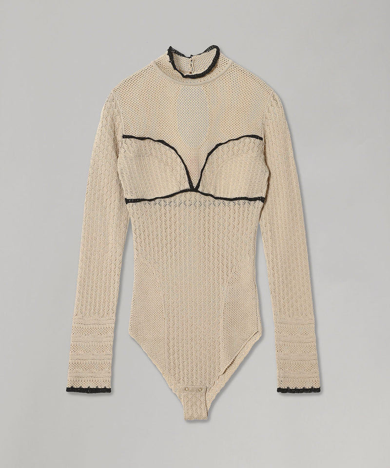 Lace-Knit Bodysuit-FETICO-Forget-me-nots Online Store