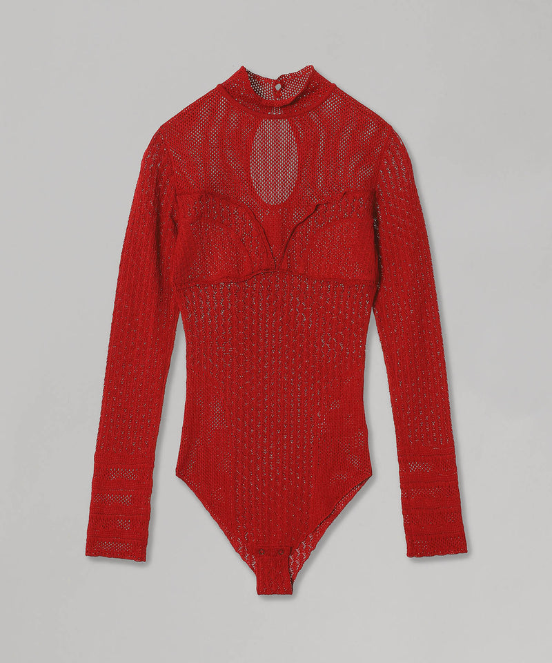 Lace-Knit Bodysuit-FETICO-Forget-me-nots Online Store