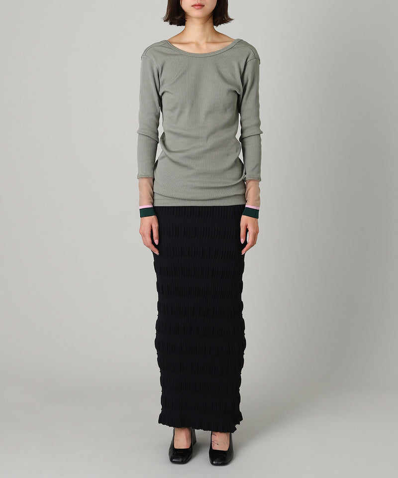 Stripe Knit Maxi Skirt-FETICO-Forget-me-nots Online Store