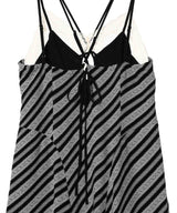 Lace Jaquard Stripe Slip Dress-FETICO-Forget-me-nots Online Store