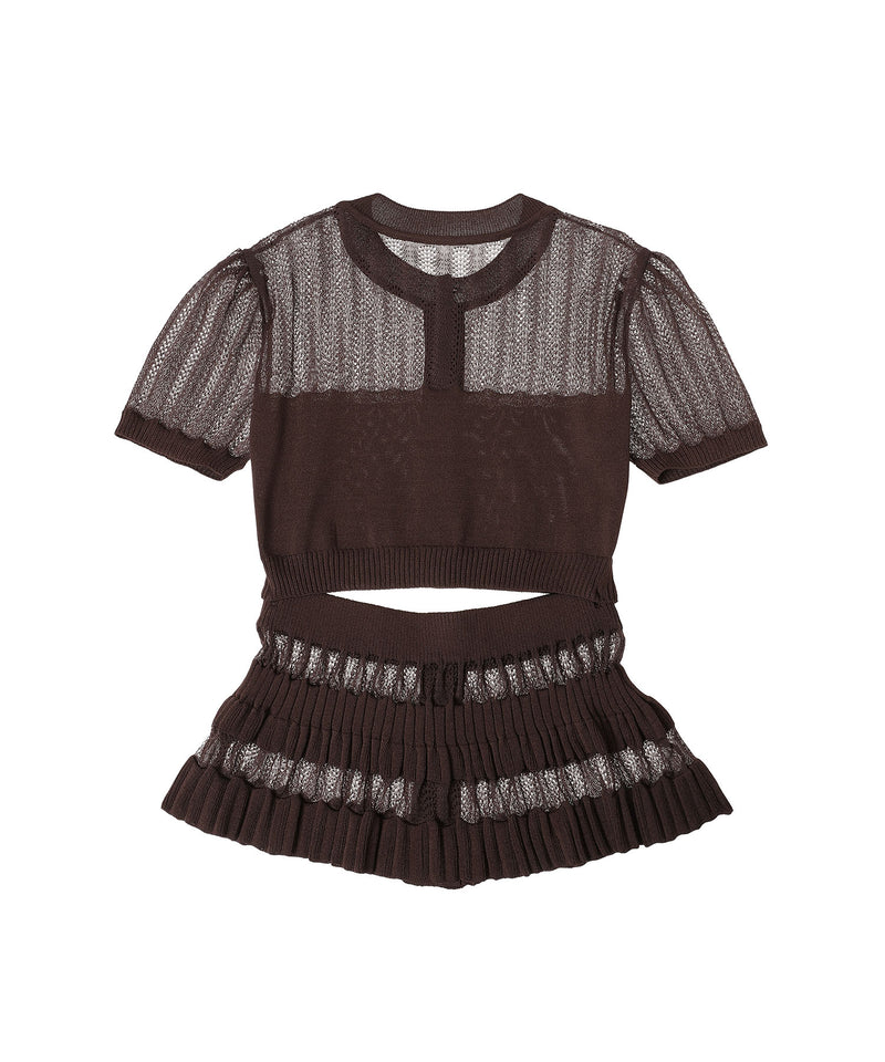 Convertible Sheer Stripe Knit｜フェティコ(FETICO)｜Forget-me-nots