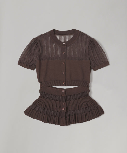 Convertible Sheer Stripe Knit-FETICO-Forget-me-nots Online Store