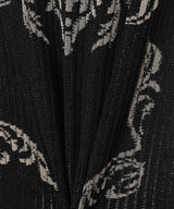 Damask-Pattern Rib Knit Top-FETICO-Forget-me-nots Online Store