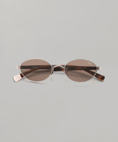 X Blanc Metal Oval Sunglasses-FETICO-Forget-me-nots Online Store