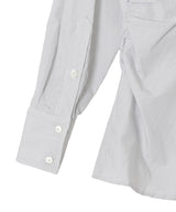 Cotton Stripe Scarf Collar Blouse-FETICO-Forget-me-nots Online Store
