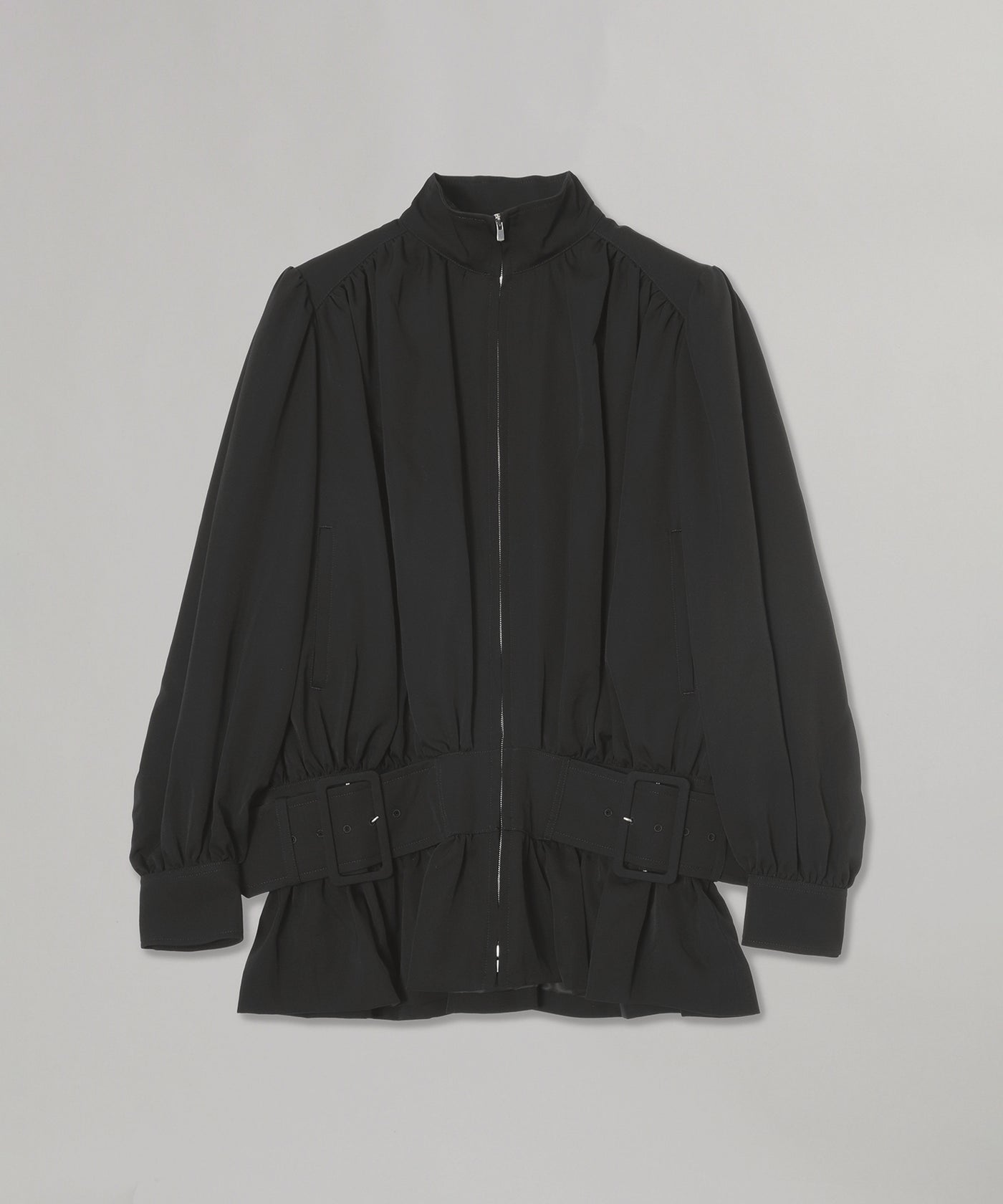 Fine Wool Suiting Gathered Belted Blouson｜フェティコ(FETICO 