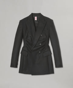 Wool Flannel Double-Breasted Jacket-FETICO-Forget-me-nots Online Store
