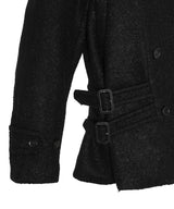 Wool Mohair Short Trench Jacke-FETICO-Forget-me-nots Online Store