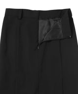 Fine Wool Pleated Skirt With Lace Trim