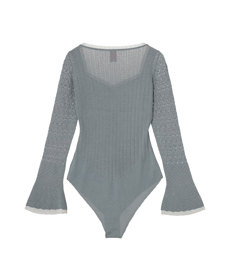 Lace Knit Sweetheart Bodysuit｜フェティコ(FETICO)｜Forget-me-nots