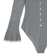 Lace Knit Sweetheart Bodysuit-FETICO-Forget-me-nots Online Store