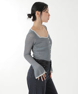 Lace Knit Sweetheart Bodysuit-FETICO-Forget-me-nots Online Store