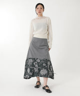 Hairy Lace Paneled Cropped Pullover-FETICO-Forget-me-nots Online Store