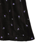 Rose Embroidered Velvet Dress