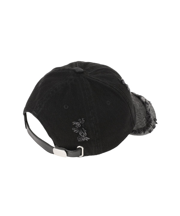 Washed Denim Cap With Embroidery-Feng Chen Wang-Forget-me-nots Online Store