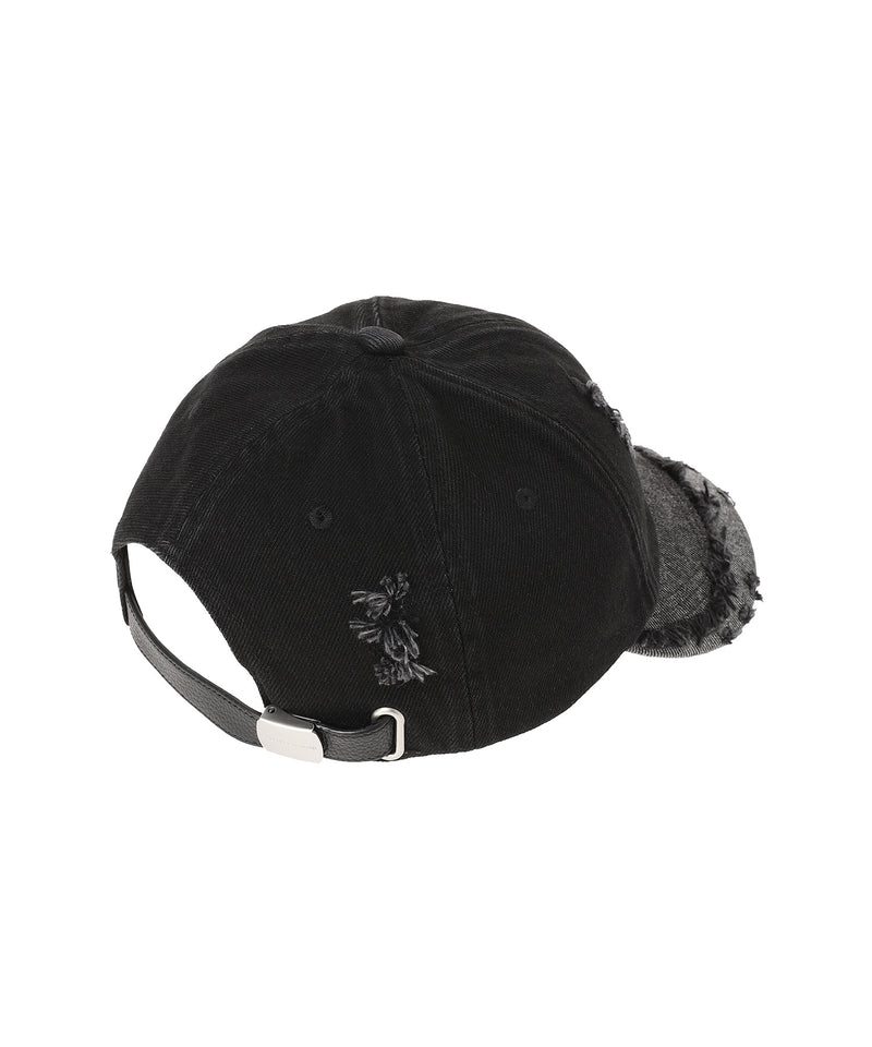 Washed Denim Cap With Embroidery-Feng Chen Wang-Forget-me-nots Online Store