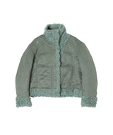 Faux Shearling Double-Collar Jacket