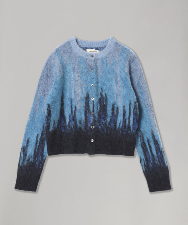 Cropped Graident Knit Cardigan-Feng Chen Wang-Forget-me-nots Online Store