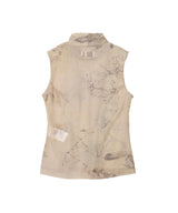 Printed Plant Dye Top-Feng Chen Wang-Forget-me-nots Online Store