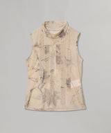 Printed Plant Dye Top-Feng Chen Wang-Forget-me-nots Online Store
