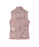 Printed Plant Dye Top-Feng Chen Wang-Forget-me-nots Online Store